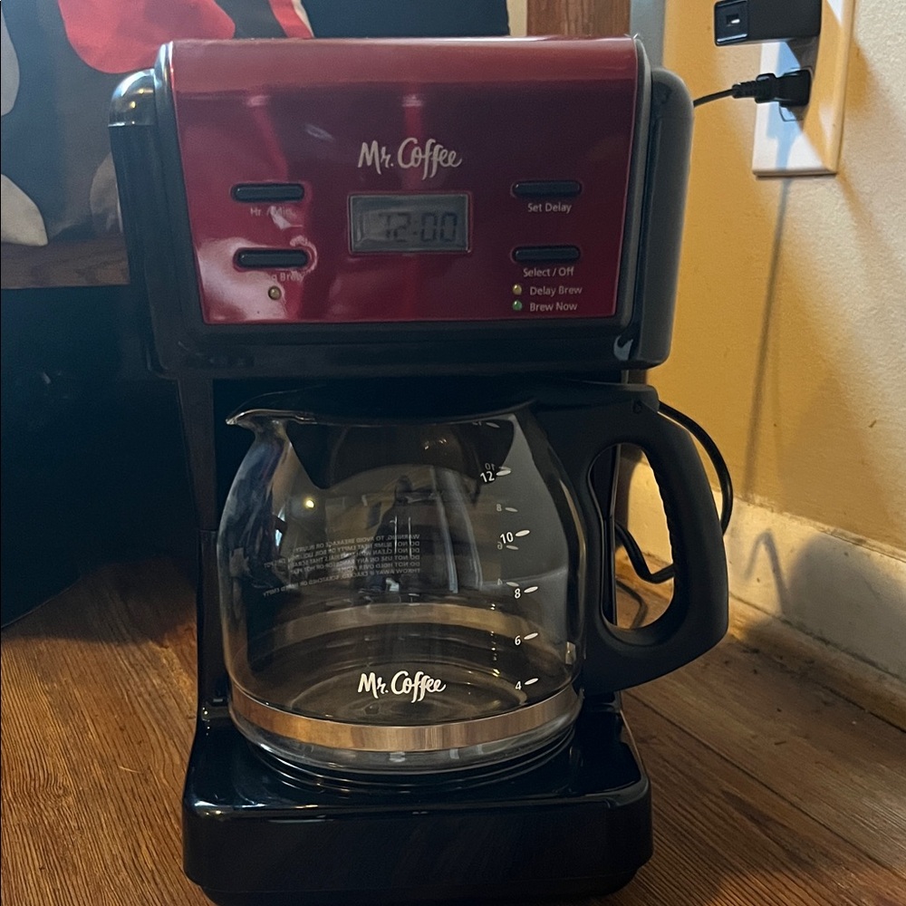 Red and Black Coffee Maker